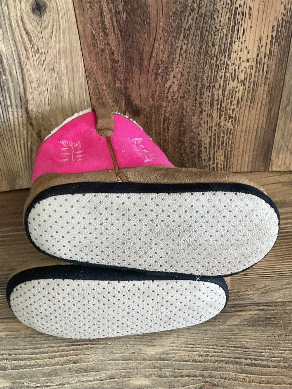 John Deere Brown & Pink Fleece-Lined Toddler Western Boots